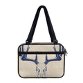Vintage Deer Skull Print Double Strap Bible Bag