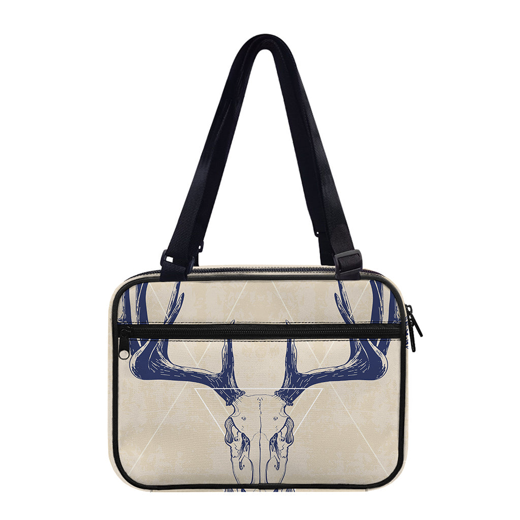 Vintage Deer Skull Print Double Strap Bible Bag