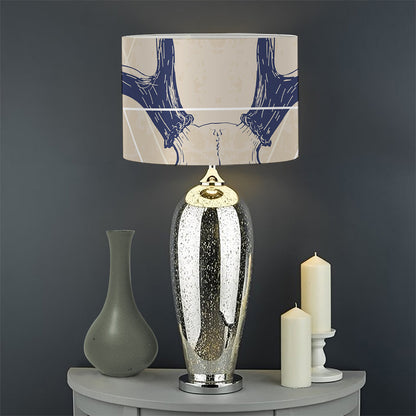 Vintage Deer Skull Print Drum Lamp Shade