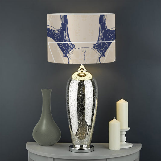 Vintage Deer Skull Print Drum Lamp Shade