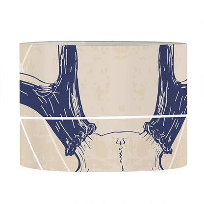Vintage Deer Skull Print Drum Lamp Shade