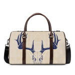 Vintage Deer Skull Print Duffle Bag