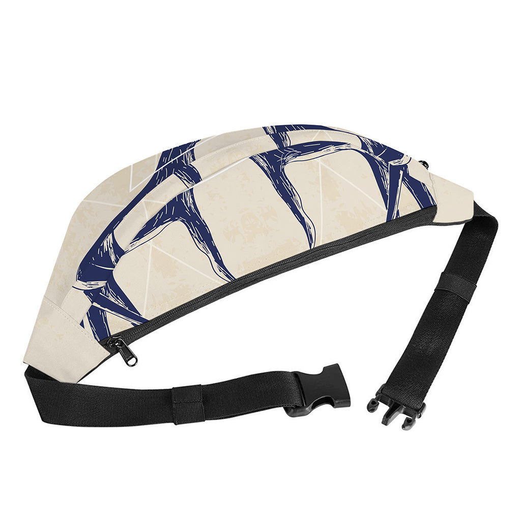 Vintage Deer Skull Print Fanny Pack