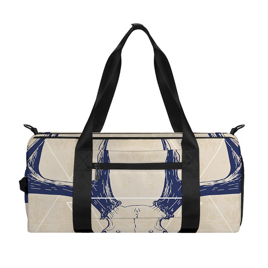 Vintage Deer Skull Print Gym Bag