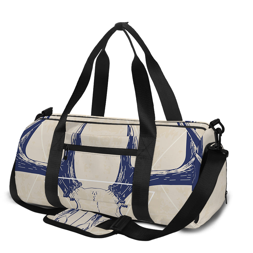 Vintage Deer Skull Print Gym Bag