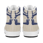 Vintage Deer Skull Print High Top Leather Sneakers