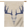 Vintage Deer Skull Print House Flag