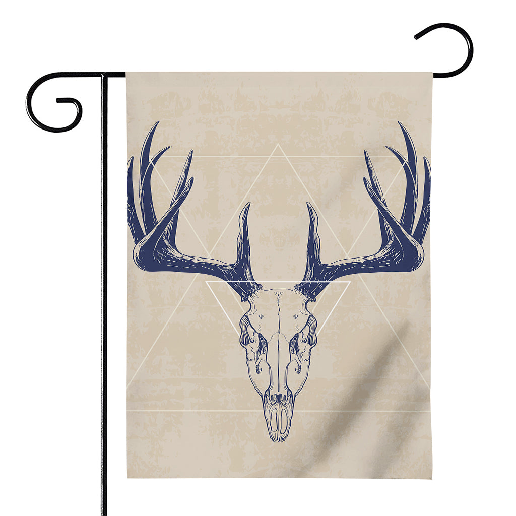 Vintage Deer Skull Print House Flag