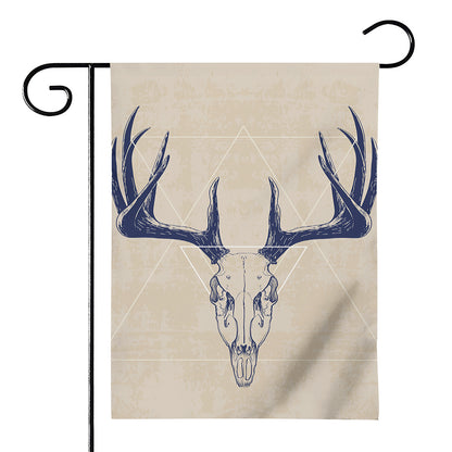 Vintage Deer Skull Print House Flag