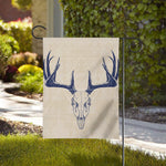 Vintage Deer Skull Print House Flag