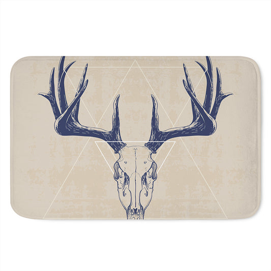 Vintage Deer Skull Print Indoor Door Mat