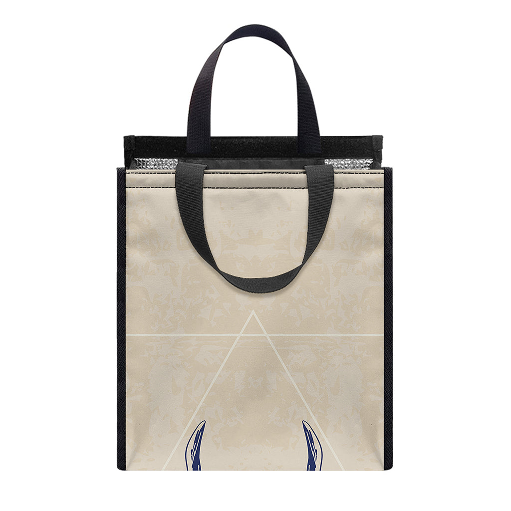 Vintage Deer Skull Print Insulated Lunch Tote