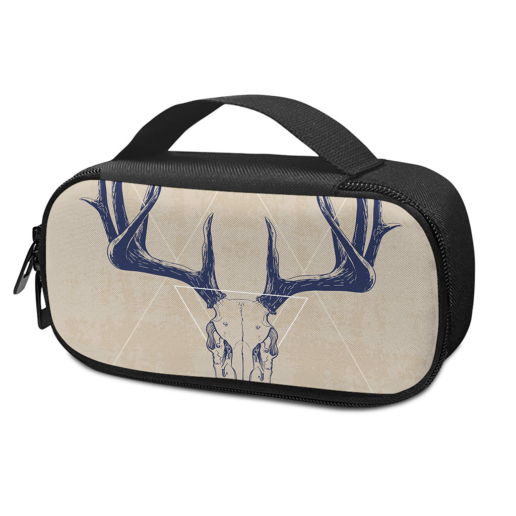 Vintage Deer Skull Print Insulin Cooler Travel Case