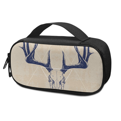 Vintage Deer Skull Print Insulin Cooler Travel Case