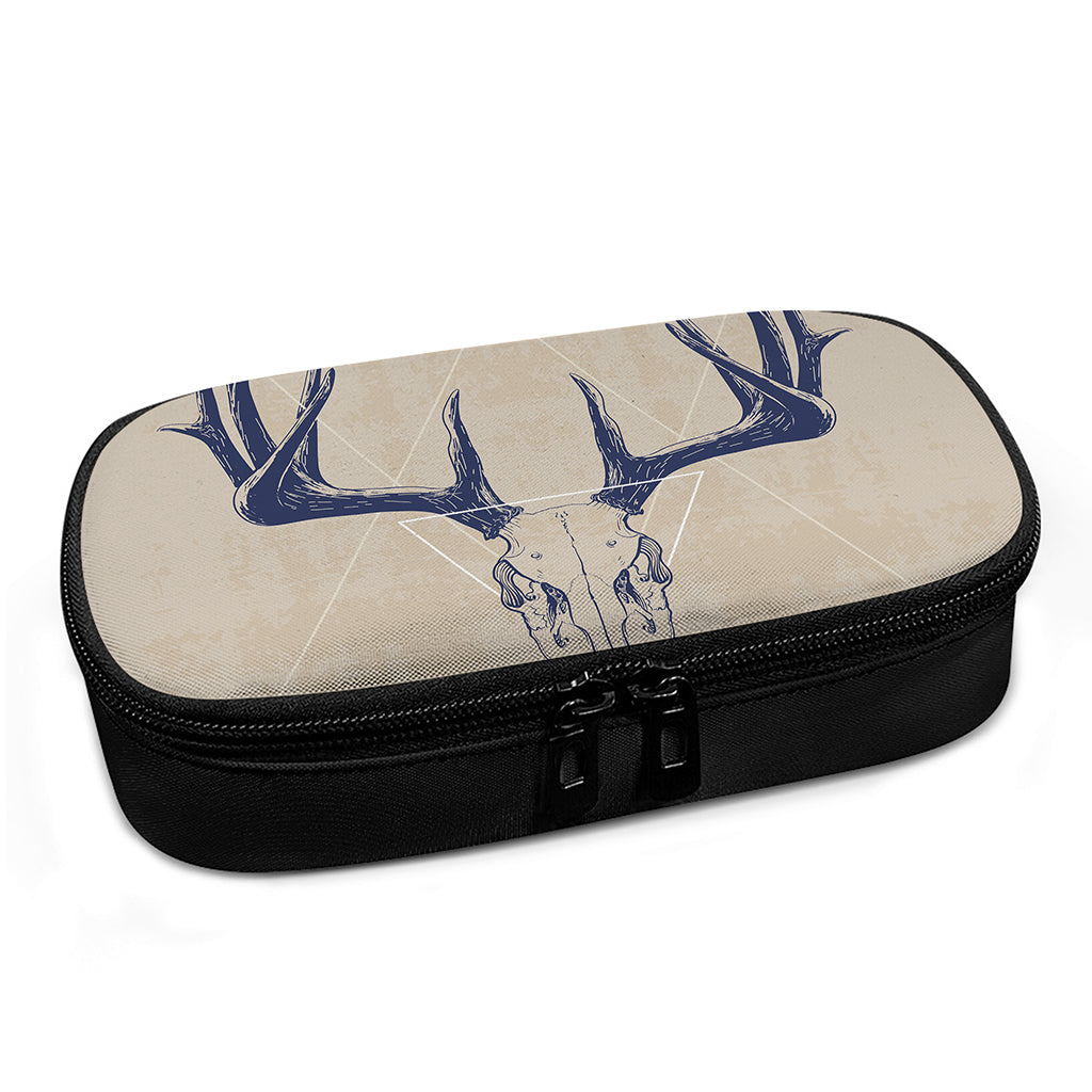 Vintage Deer Skull Print Insulin Cooler Travel Case