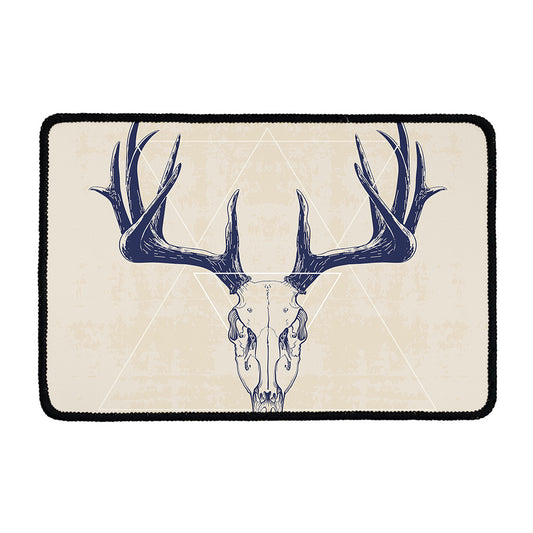 Vintage Deer Skull Print Kitchen Mat