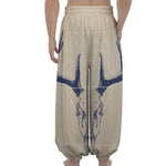 Vintage Deer Skull Print Lantern Pants