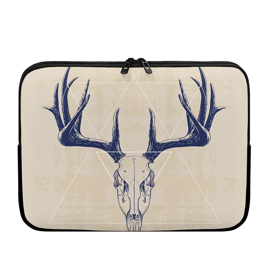 Vintage Deer Skull Print Laptop Sleeve