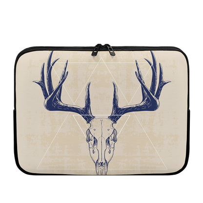 Vintage Deer Skull Print Laptop Sleeve