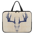 Vintage Deer Skull Print Laptop Sleeve With Handle