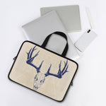 Vintage Deer Skull Print Laptop Sleeve With Handle