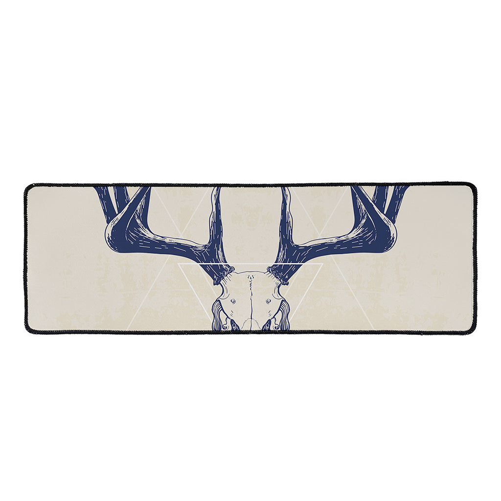 Vintage Deer Skull Print Long Kitchen Mat