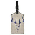 Vintage Deer Skull Print Luggage Tag
