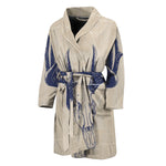 Vintage Deer Skull Print Men's Bathrobe