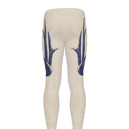 Vintage Deer Skull Print Men's leggings