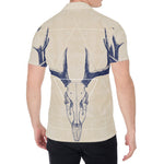 Vintage Deer Skull Print Men's Shirt