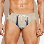 Vintage Deer Skull Print Men's Swim Briefs