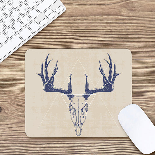 Vintage Deer Skull Print Mouse Pad