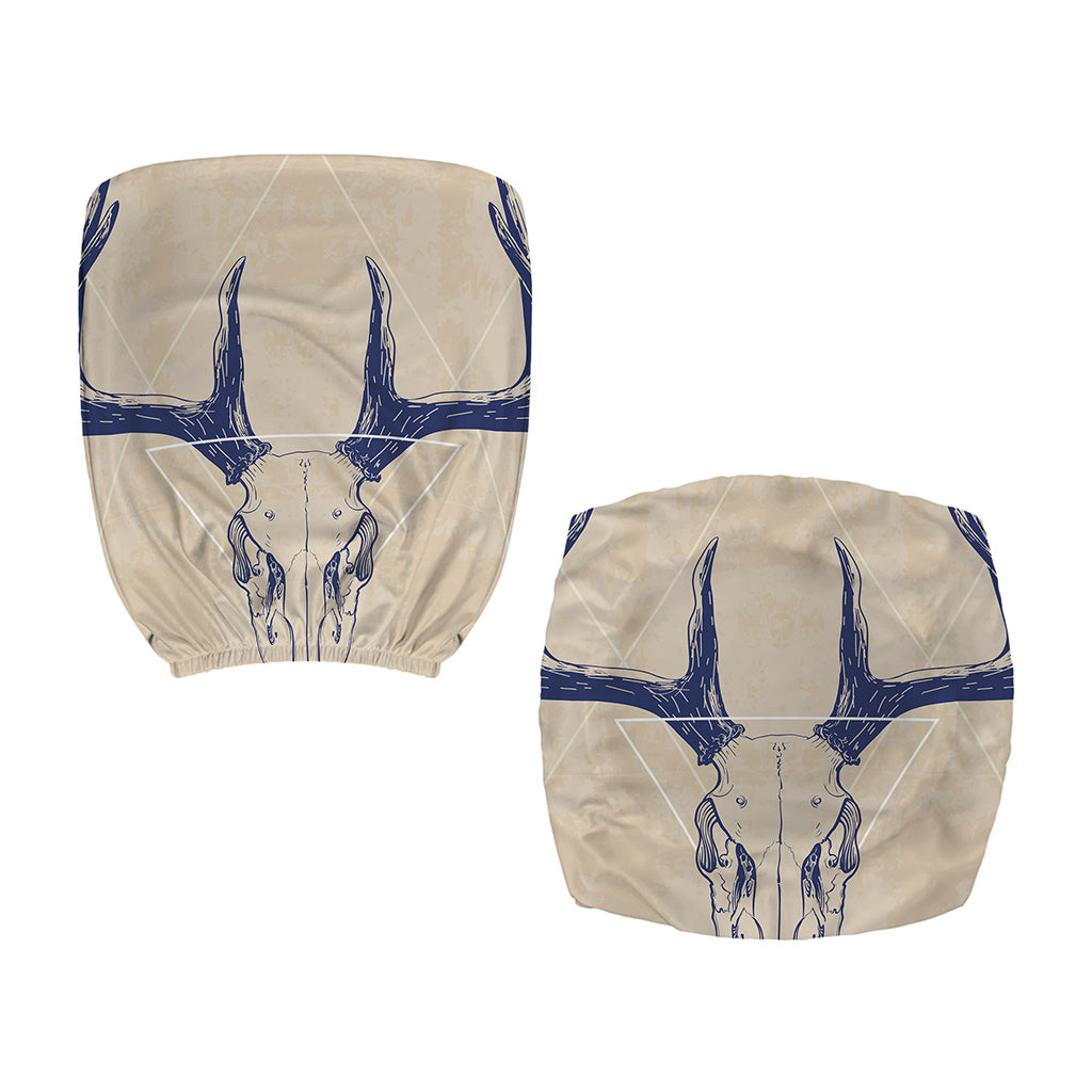 Vintage Deer Skull Print Office Chair Cover