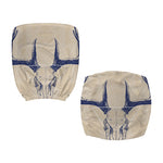 Vintage Deer Skull Print Office Chair Cover