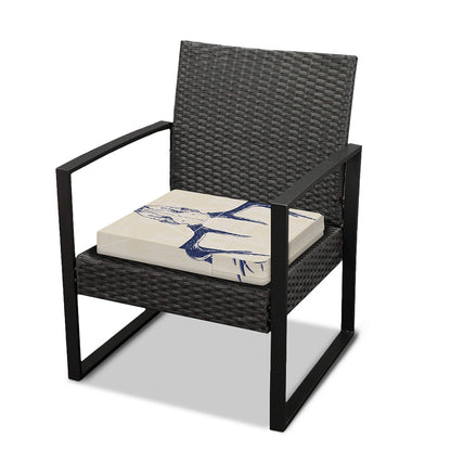 Vintage Deer Skull Print Outdoor Seat Cushion Cover