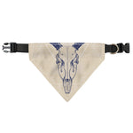 Vintage Deer Skull Print Over The Collar Dog Bandana