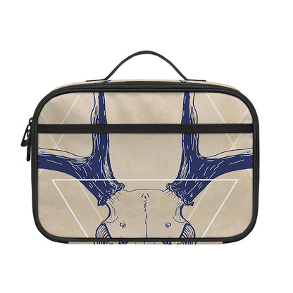 Vintage Deer Skull Print Portable Lunch Bag
