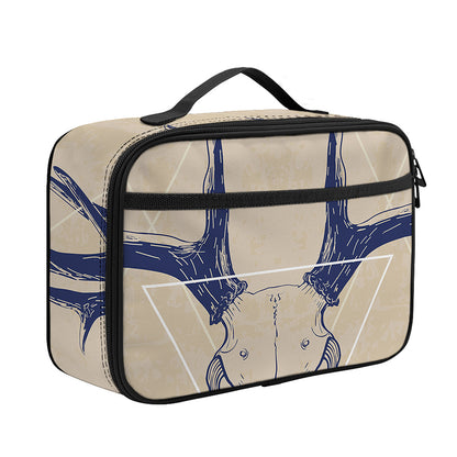 Vintage Deer Skull Print Portable Lunch Bag
