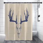 Vintage Deer Skull Print Premium Shower Curtain