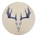 Vintage Deer Skull Print Round Blanket