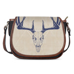 Vintage Deer Skull Print Saddle Bag