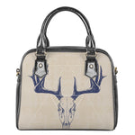 Vintage Deer Skull Print Shoulder Handbag