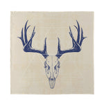 Vintage Deer Skull Print Silk Bandana