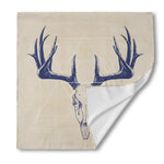 Vintage Deer Skull Print Silk Bandana