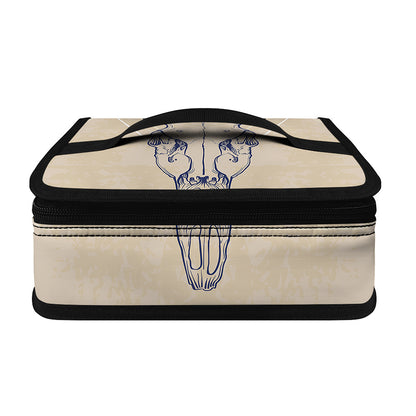 Vintage Deer Skull Print Small Lunch Bag