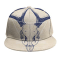 Vintage Deer Skull Print Snapback Cap