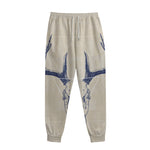 Vintage Deer Skull Print Sweatpants