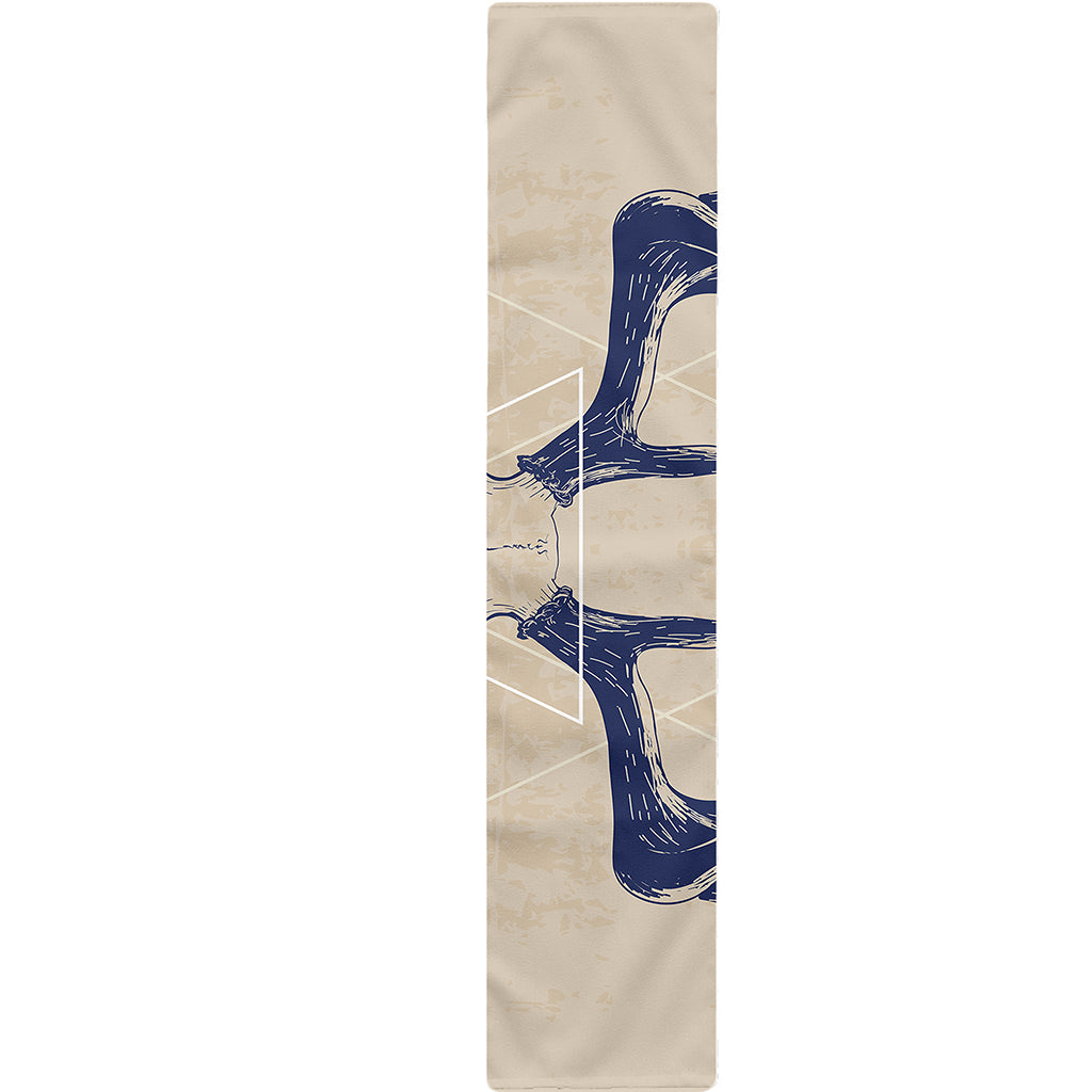 Vintage Deer Skull Print Table Runner