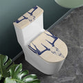 Vintage Deer Skull Print Toilet Lid And Tank Cover Set