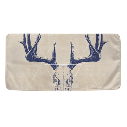 Vintage Deer Skull Print Towel